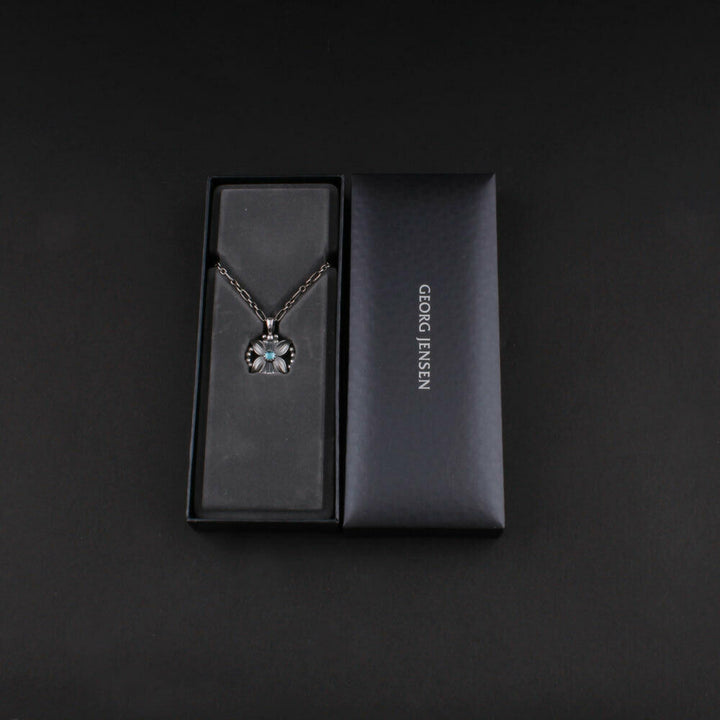GEORG JENSEN Sterling Pendant Of The Year 1998 / 2018 Silver w. Topaz. RARE!