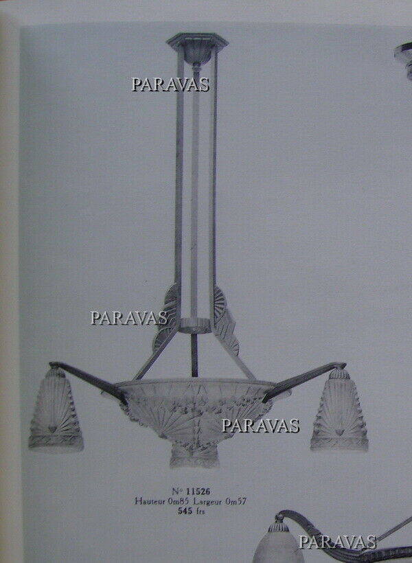 HETTIER & VINCENT and Schneider : French art deco chandelier ....... 1930 France