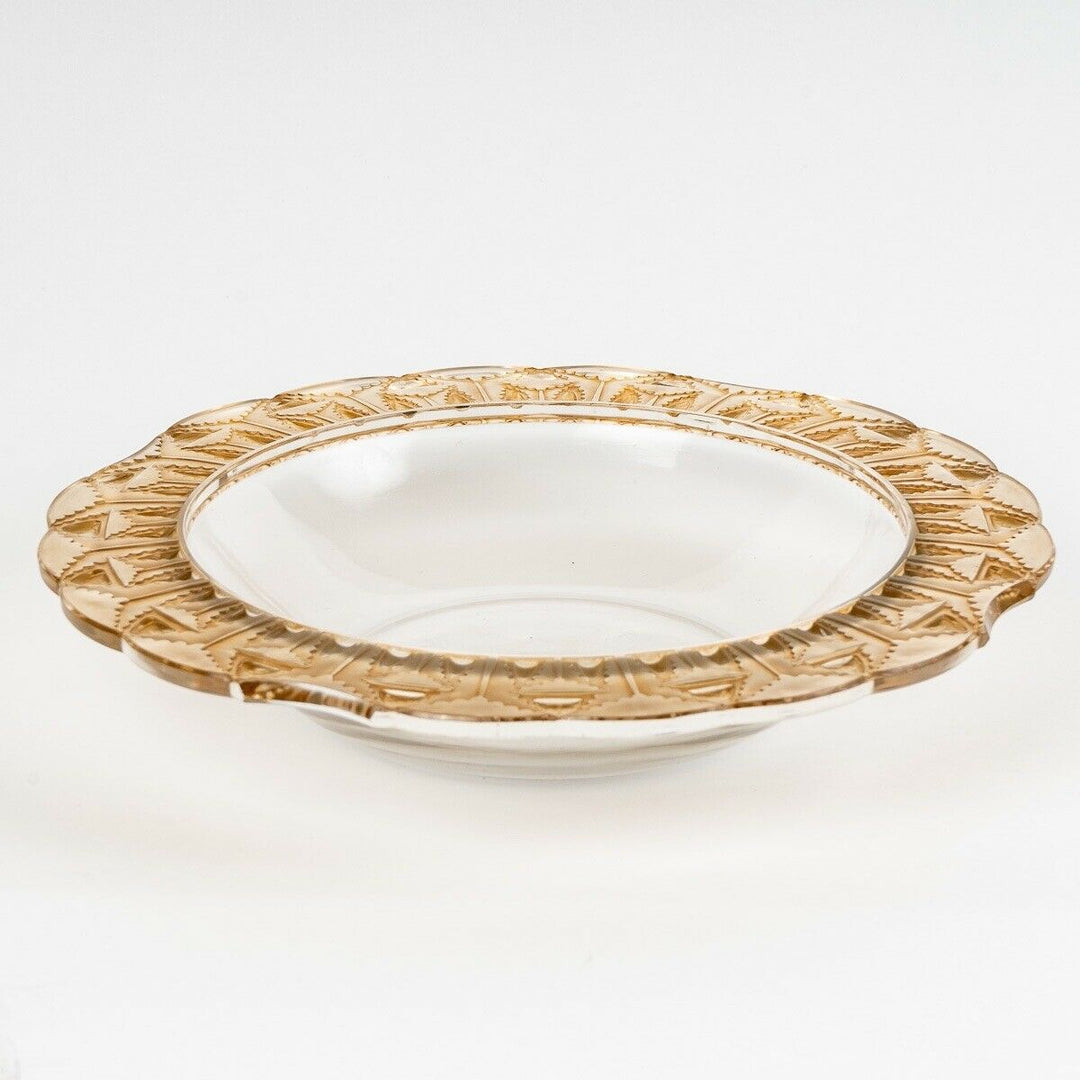 Coupe Plat Chevreuse Patine Sépia Rene Lalique R.Lalique Stain Bowl