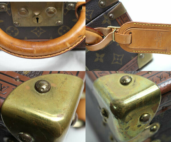 AUTH LOUIS VUITTON Tabor 26 TRUNK HAND BAG HARD CASE CANVAS MONOGRAM