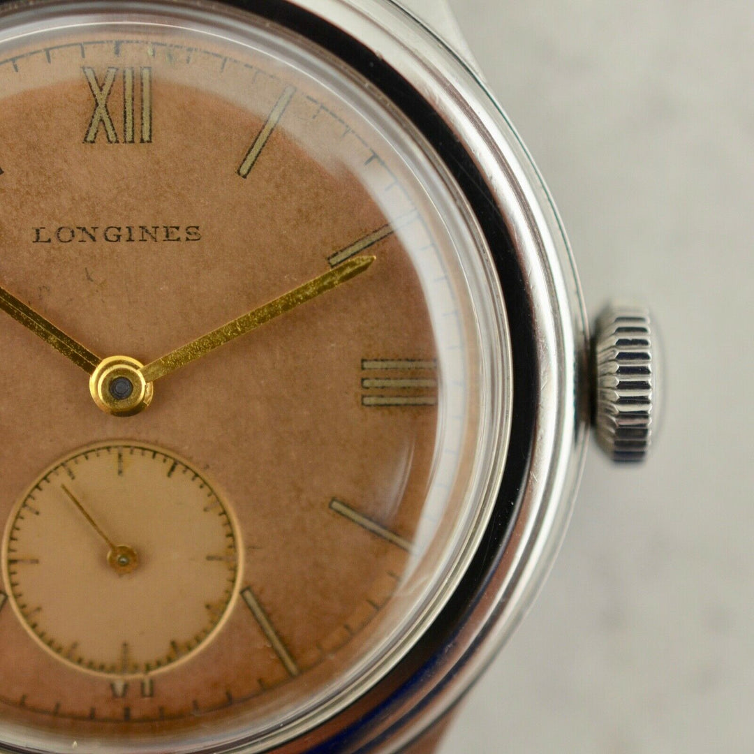 OH済! 1944年製 「 LONGINES 」 24時間表記 ミリタリー ウォッチ Cal.12L アンティーク 手巻き 腕時計※6カ月保証付き!