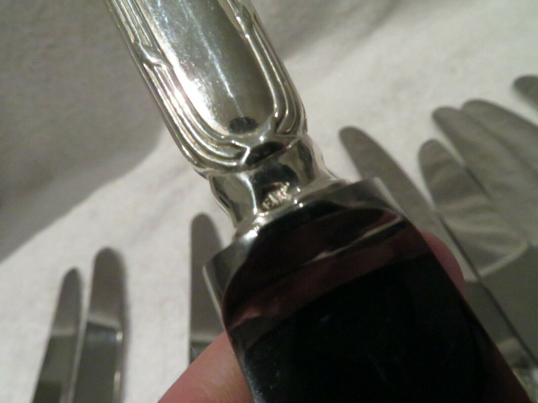 1900 french 950 silver 17 dinner knives Puiforcat Louis XVI st
