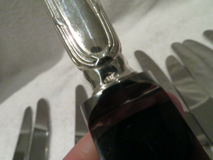 1900 french 950 silver 17 dinner knives Puiforcat Louis XVI st