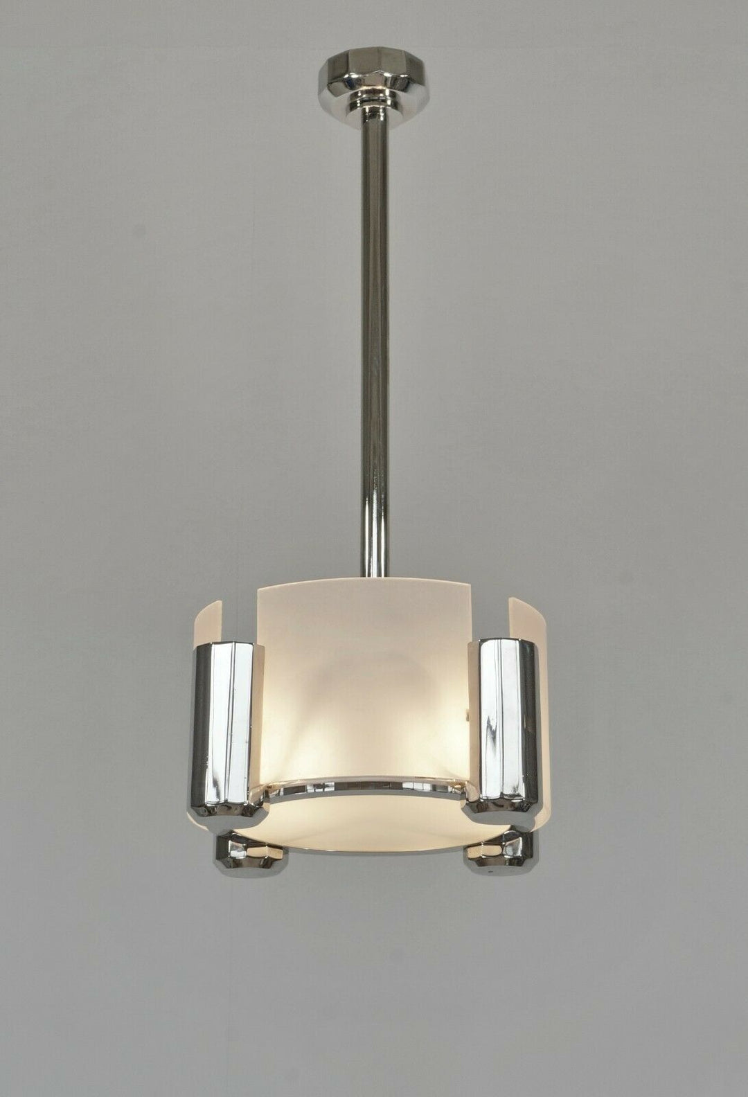 BUIRET-DEBEAURAIN : FRENCH 1930 MODERNIST ART DECO CHANDELIER ...... lamp France