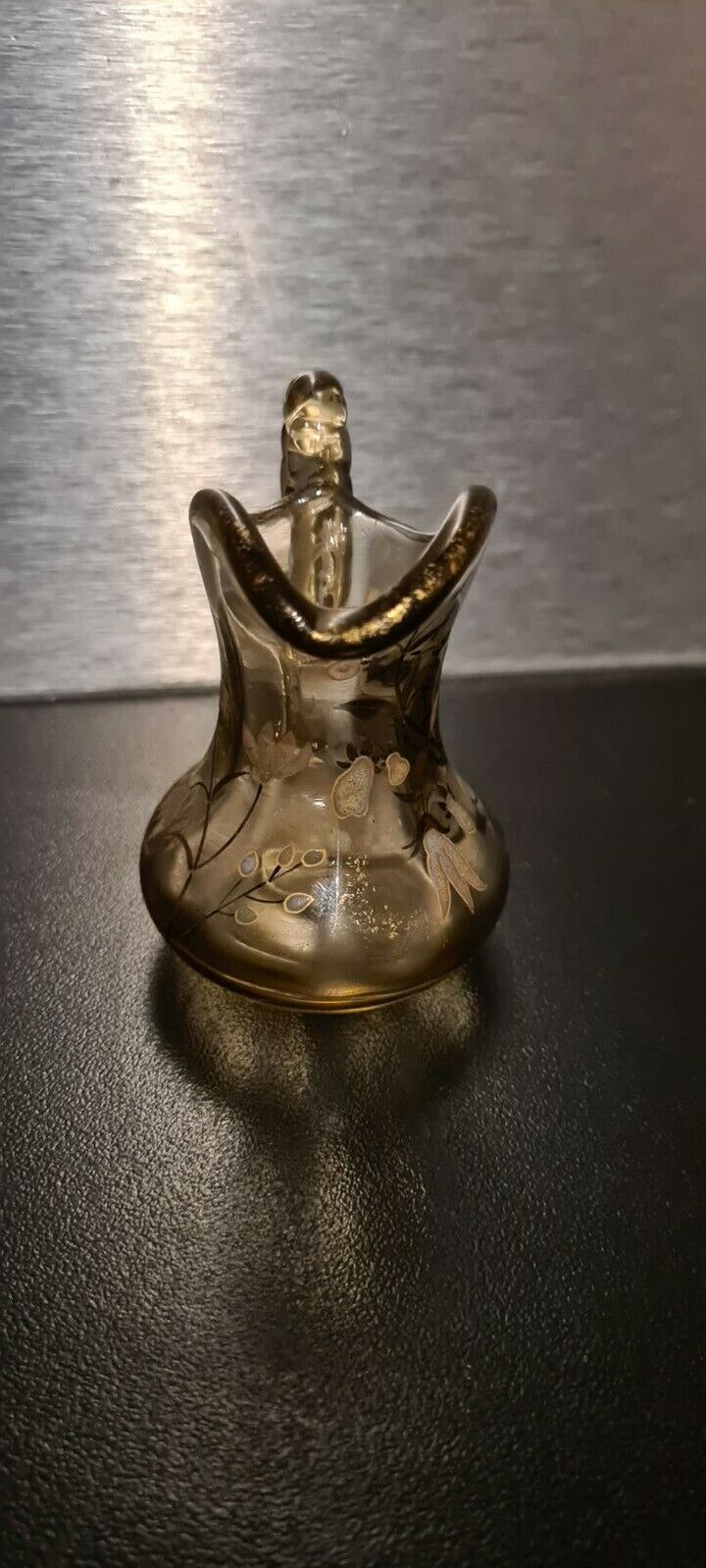 Rare Pichet Miniature Verre Émaillé Emile Gallé Nancy 1ere Periode Old vase 1900