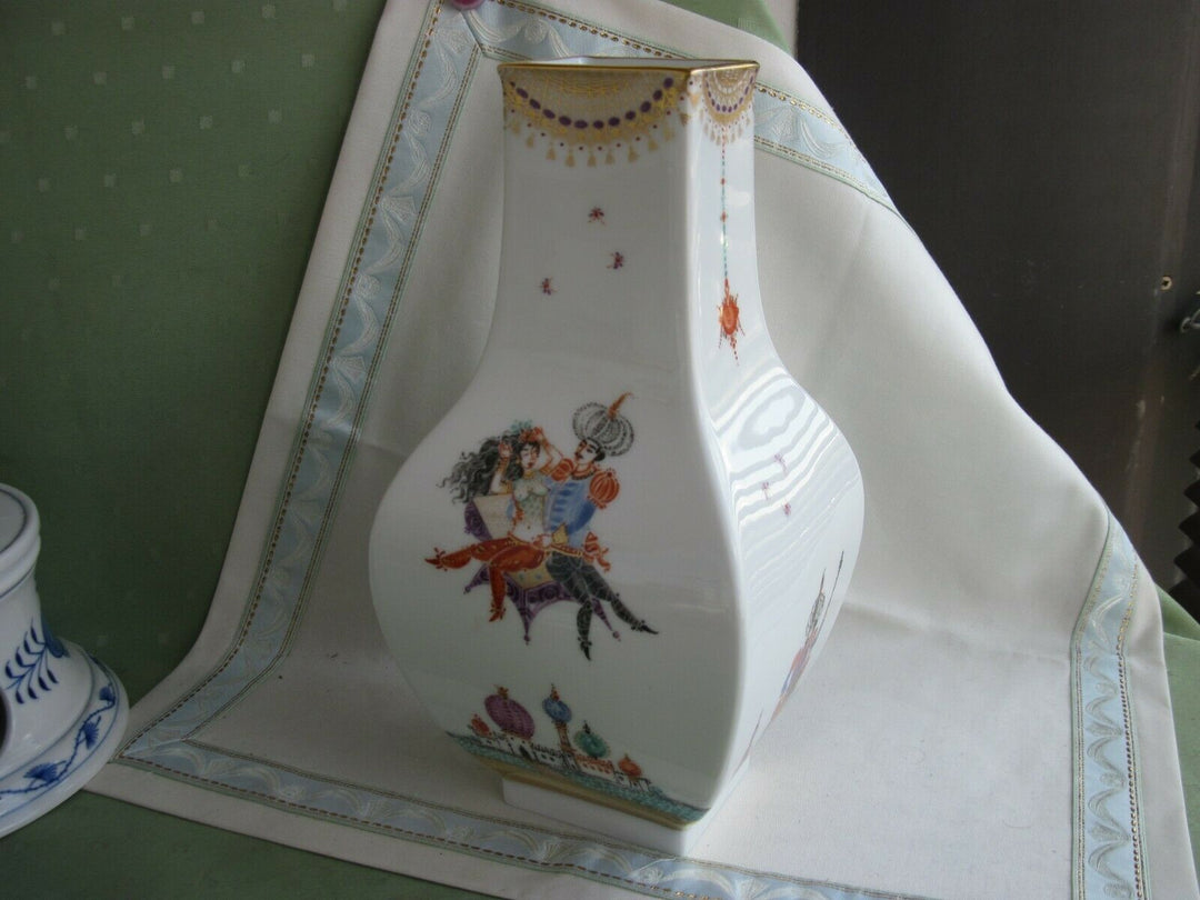 Schöne große Meissen Vase in Dekor 1001 Nacht