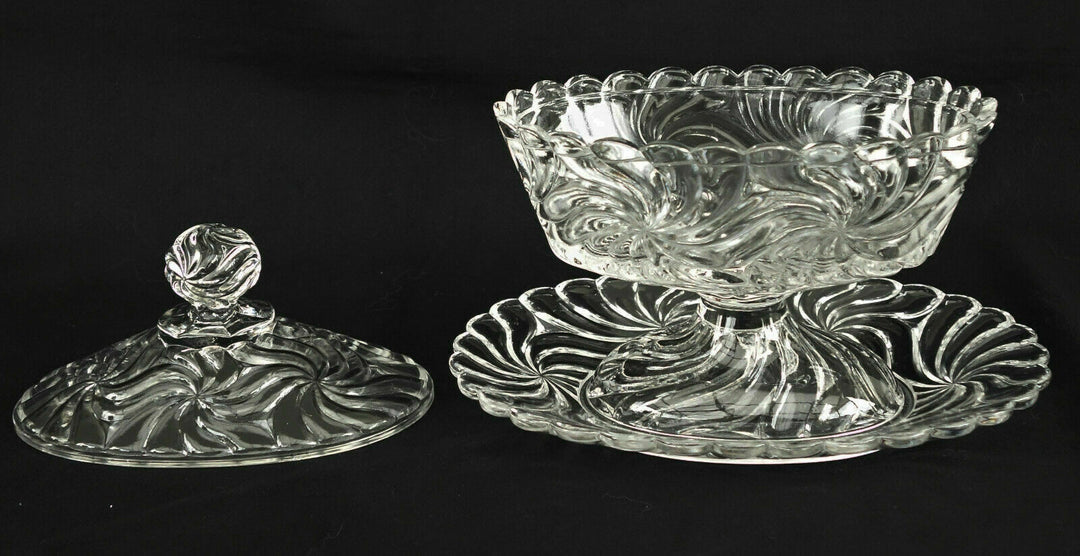 Baccarat Crystal Confiturier Drageoir Signed