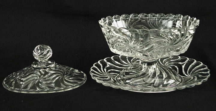 Baccarat Crystal Confiturier Drageoir Signed