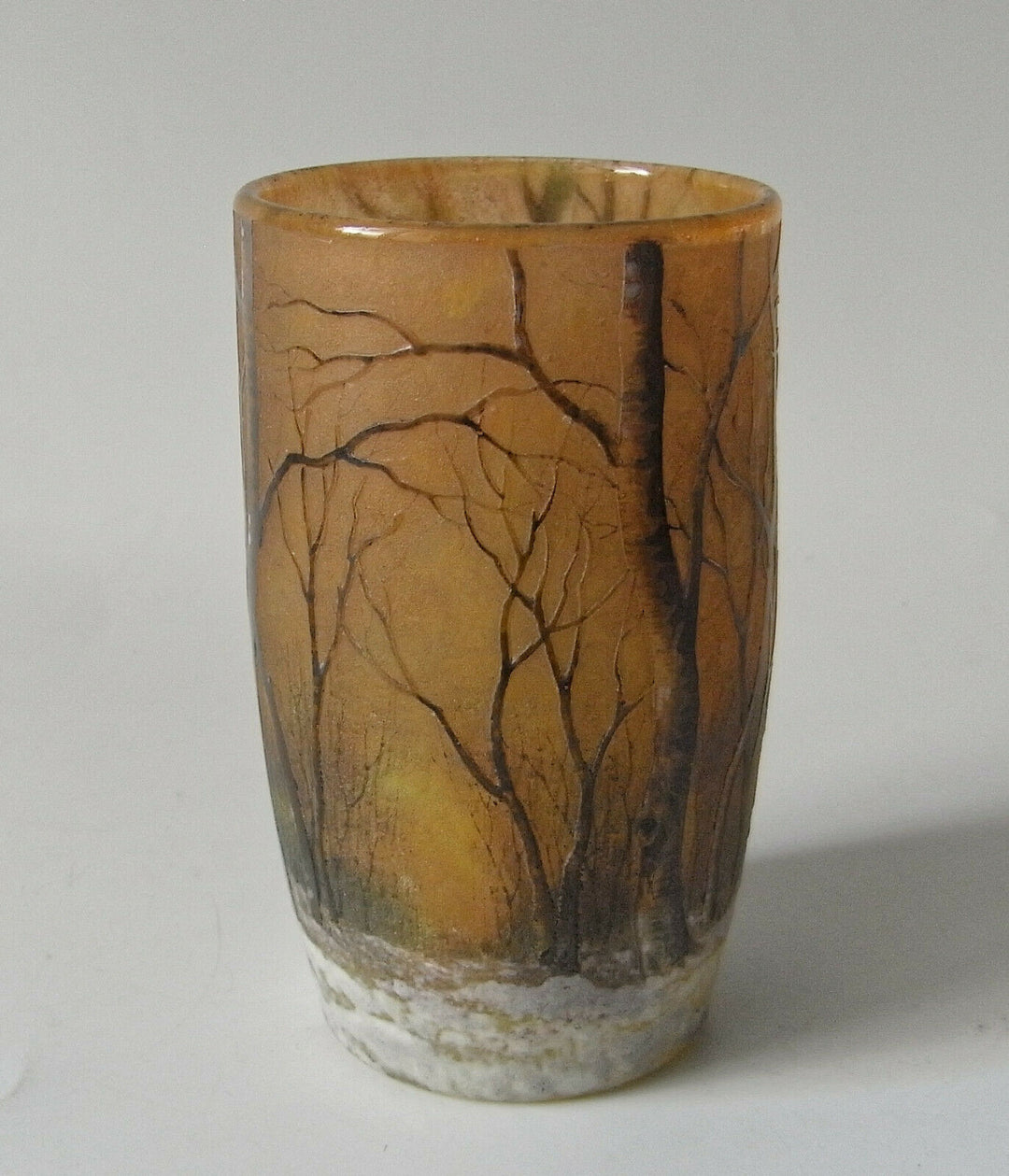 DAUM FRÈRES, NANCY: VASE "ARBRES EN HIVER" 1890-96 SIGNIERT garantiert original