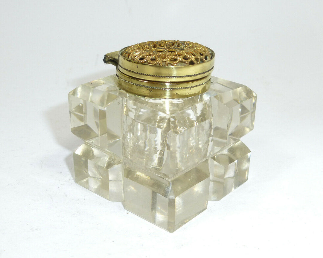 Tintenfass um 1900 Baccarat Frankreich