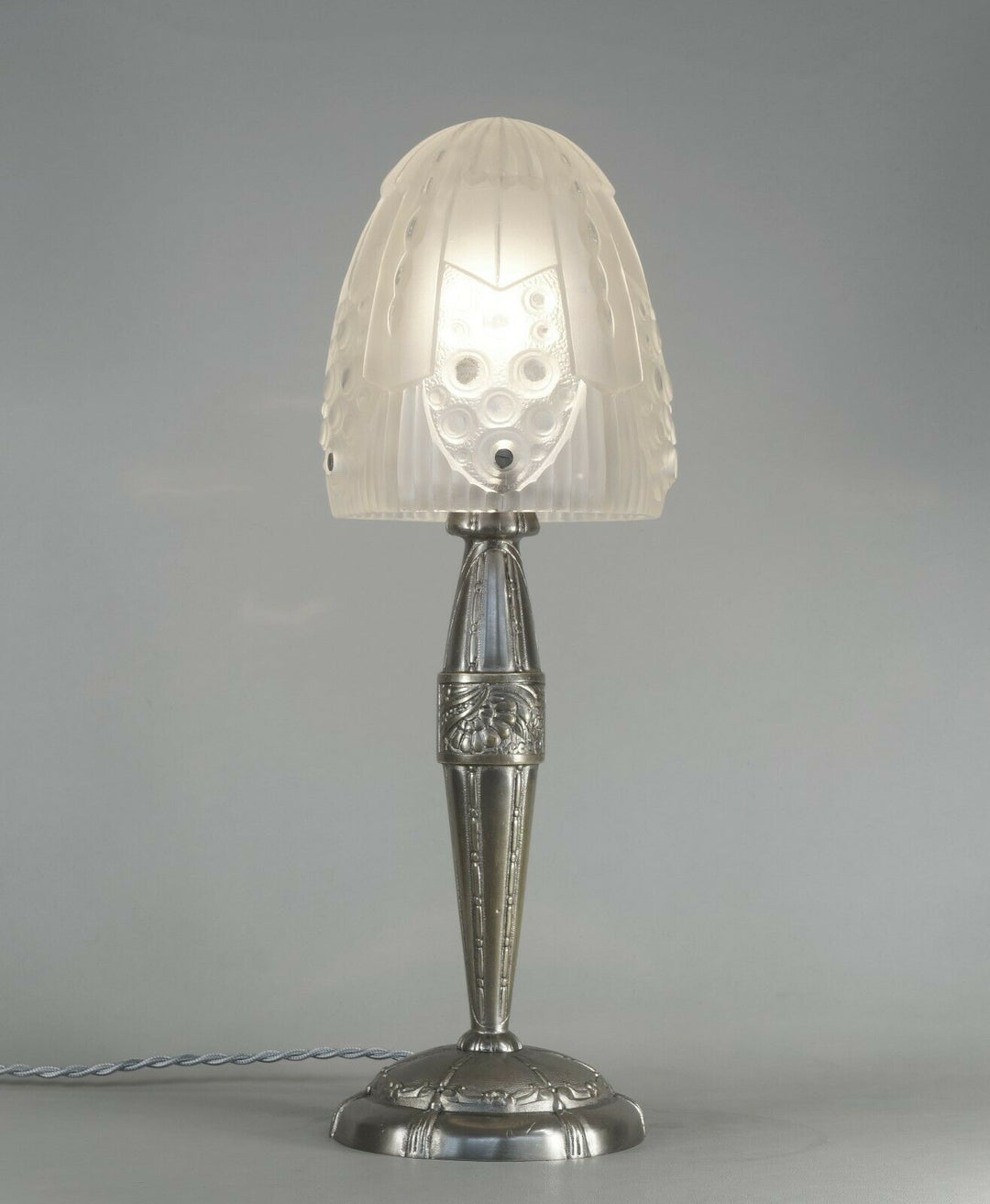 GEORGES LELEU : FRENCH 1930 ART DECO TABLE LAMP .... Hanots 1925 muller daum era
