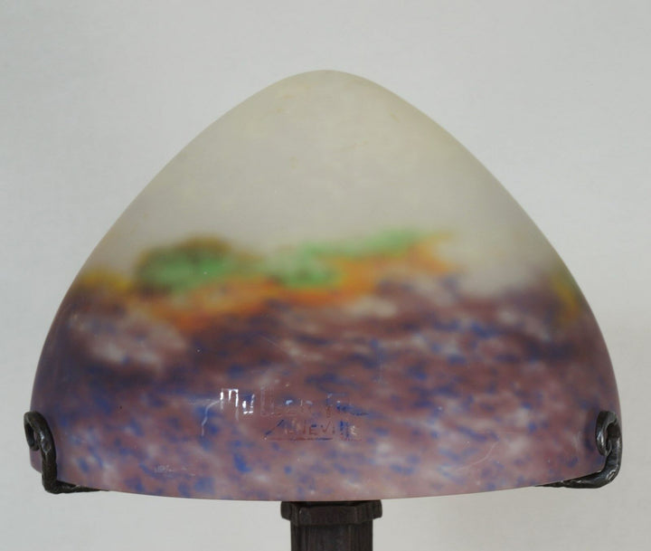 MULLER FRERES : FRENCH 1920 1930 ART DECO LAMP ......... wrought iron .. lampe