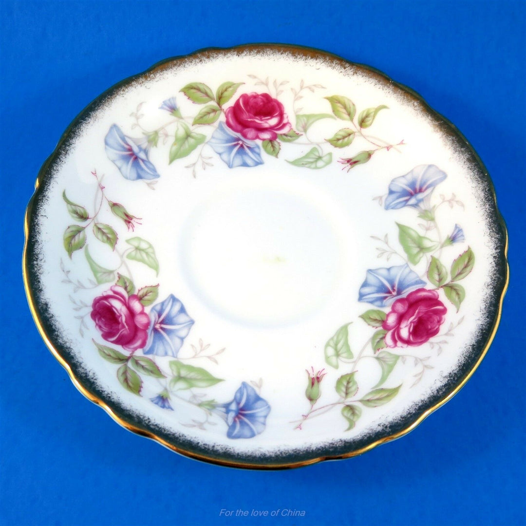 パラゴン　ピンクローズとモーニンググローリー　カップ&ソーサー