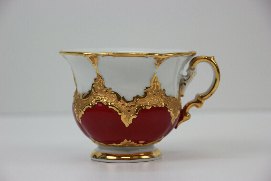 MEISSEN B-FORM PRUNK KAFFEEGEDECK KAFFEETASSE MIT GOLDRAND 1.WAHL
