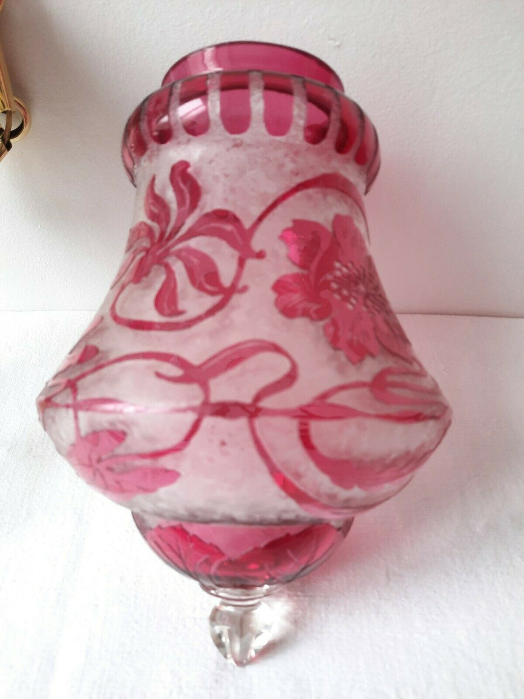 オールドバカラ　ランタン（ペンダントライト）　エグランチエ犬薔薇　希少品