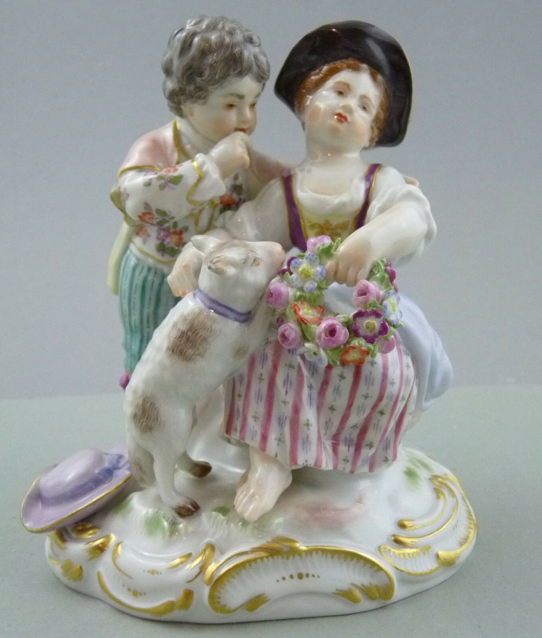NP 6.416,- € Figur Paar Schäferkinder mit Schaf 61050 Meissen TOP 1.Wahl Gruppe
