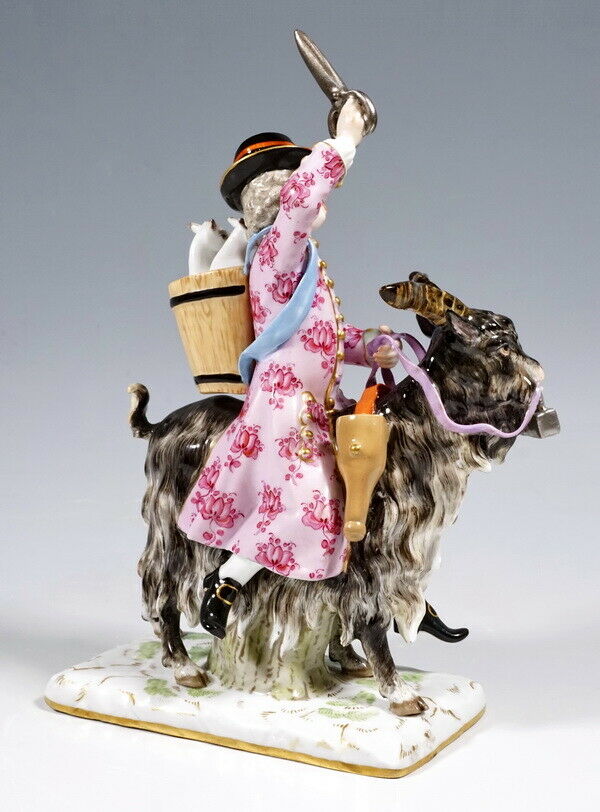 MEISSEN マイセン FIGUR SCHNEIDER ZIEGENBOCK TAILOR BILLY GOAT KÄNDLER NR:171 UM 1850
