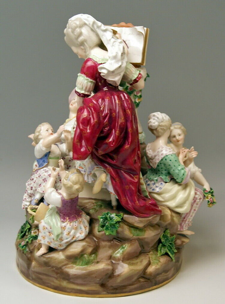 RARITÄT 邁森 MEISSEN マイセン FIGUR GRUPPE LIEBESSCHULE LESSONS IN LIVE NR:F64 UM 1870