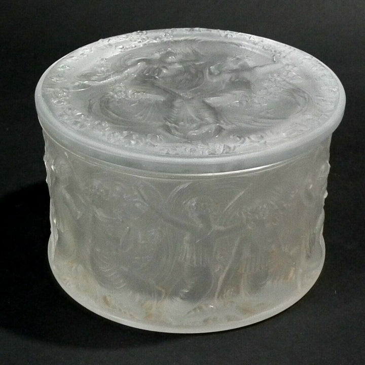 Rene Lalique Clear & frosted Glass 'Figurines Et Voiles' Box