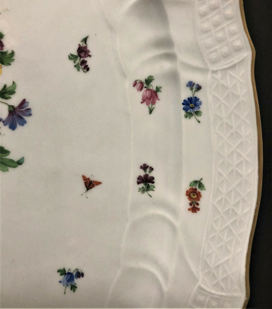 Large Original Meissen Insects / Bugs Serving Tray/Platter