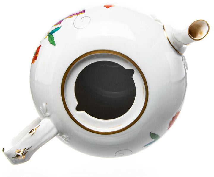 マイセン　ティーポット　シノワズリ　中国の蝶