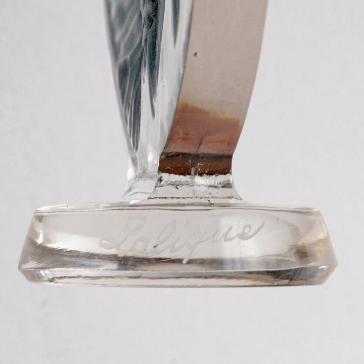 Cachet Trois Papillons Patiné Bleu Rene Lalique R.Lalique Glass Seal Butterflies