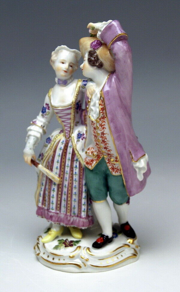 邁森 MEISSEN マイセン FIGUR GRUPPE GALANTES PAAR ALLEGORIE DER SOMMER MNR: 35 UM 1930
