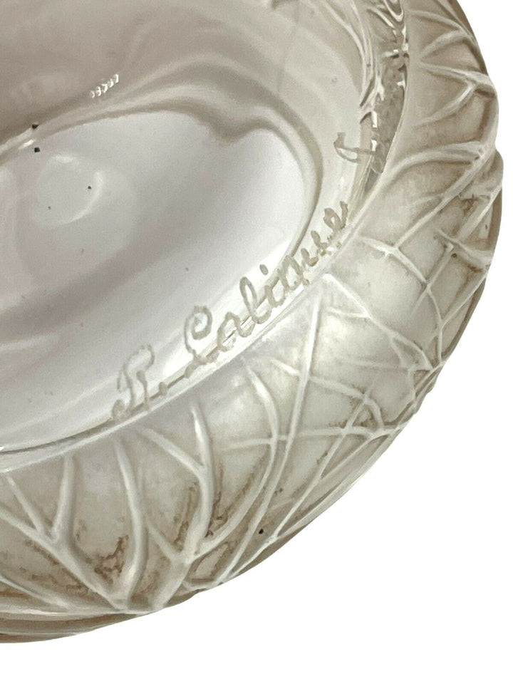 Boite Cheveux De Vénus Patiné Sépia René Lalique Brown Stain Box Jar R.Lalique