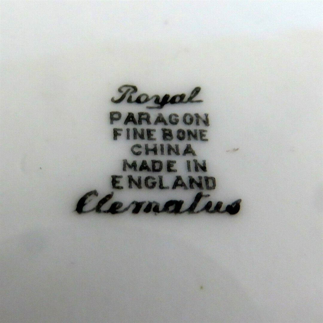 パラゴン　手描きのクレマトュスのカップ＆ソーサーとケーキ皿のセット