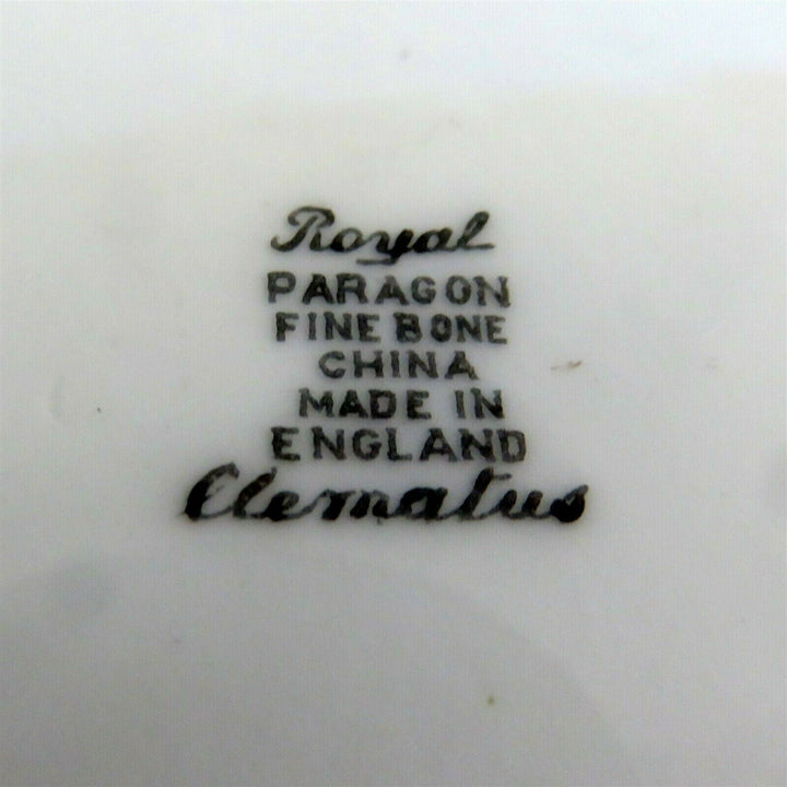 パラゴン　手描きのクレマトュスのカップ＆ソーサーとケーキ皿のセット