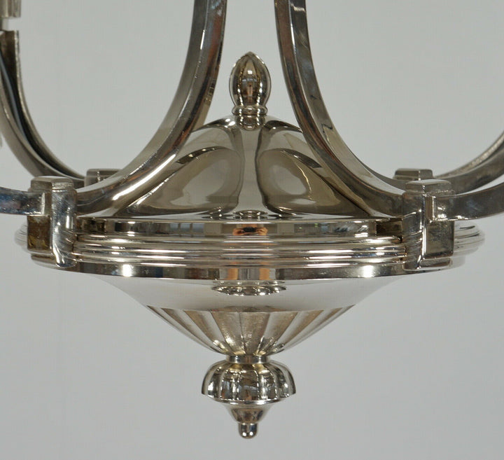 PETITOT : 1935 FRENCH ART DECO CHANDELIER ....... modernist lustre machine age
