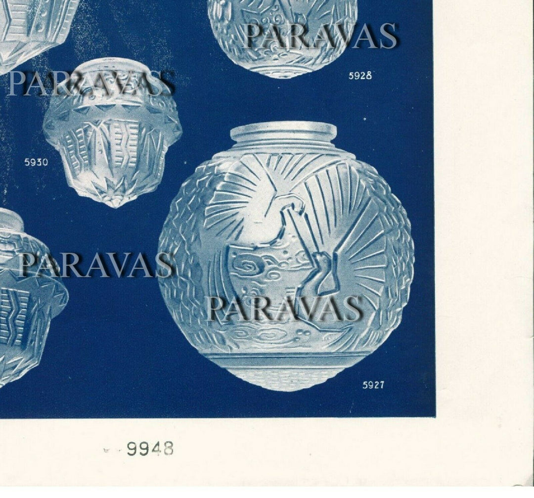 VASSEUR & MULLER FRERES : FRENCH ART DECO PENDANT chandelier 1930 peacock France