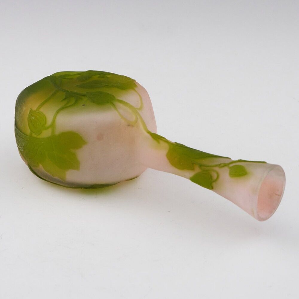 エミールガレ 芙蓉の花のバンジョー型花瓶