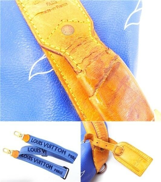 AUTH LOUIS VUITTON CUP 1992 BOSTON BLUE SAC MARIN LUGGAGE TRAVEL BAG LV36