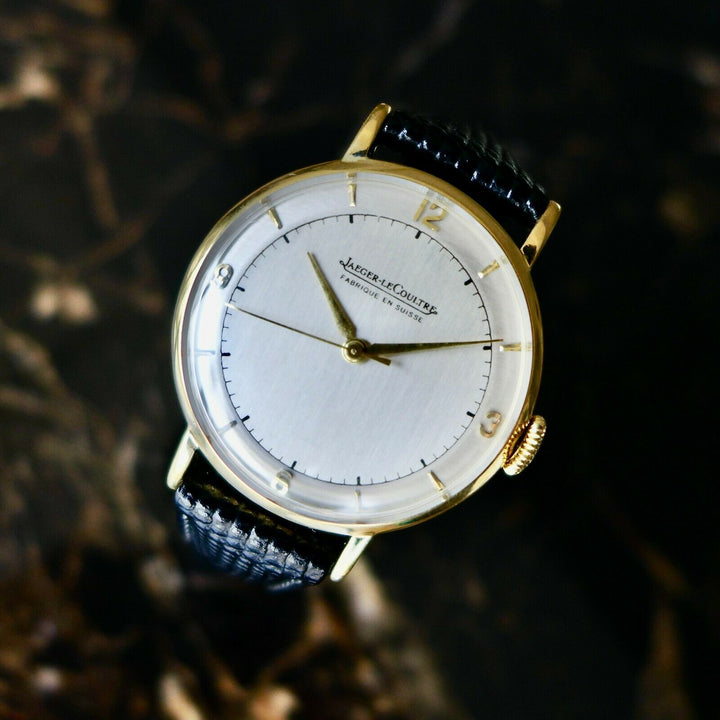 ジャガー　ルクルト　美しいヴィンテージ男性用腕時計　1940年代製　オーバーサイズ(36ｍｍ)　18K