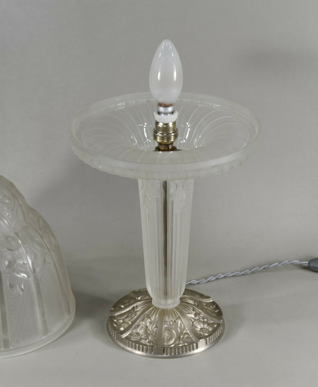 エティエ・ヴァンソン　非常に優れたアールデコランプ　1930年　フランス製