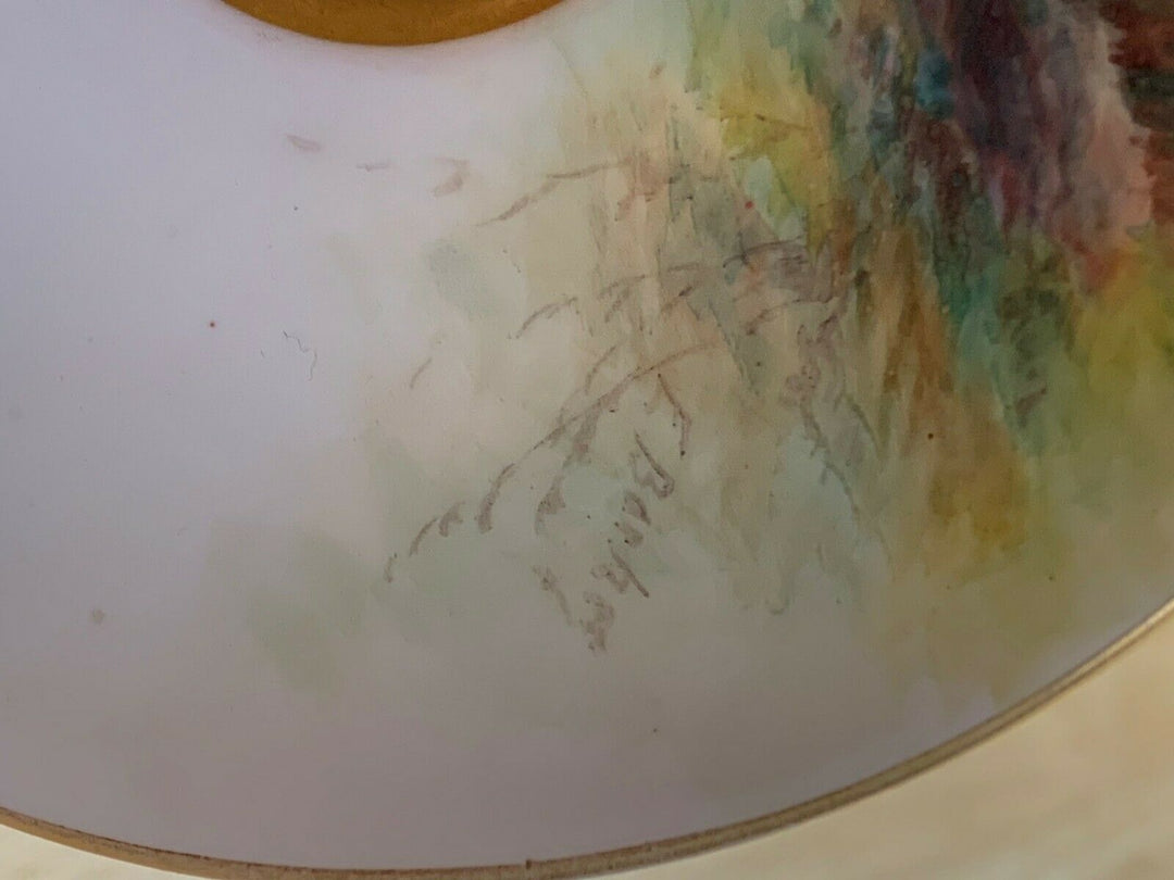 ロイヤルウースター、手描き羊柄カップ ＆ ソーサー、E. バーカー 1913年