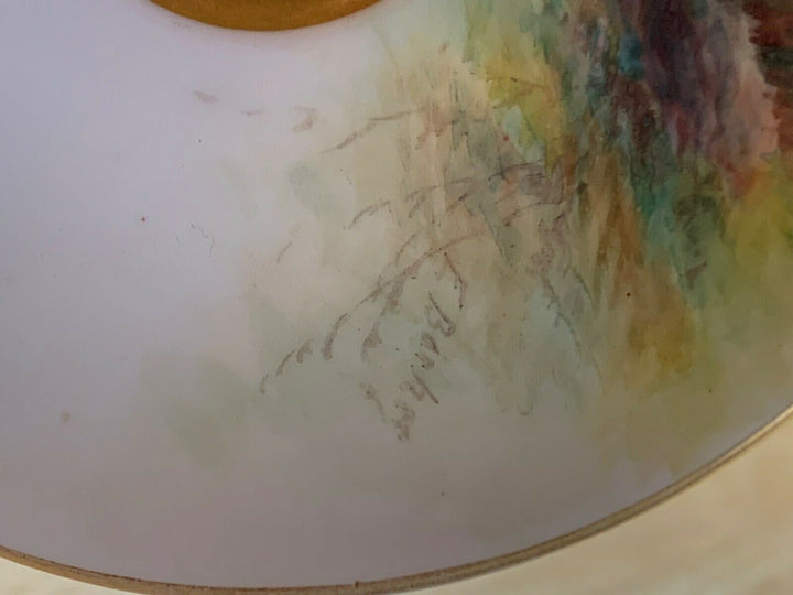 ロイヤルウースター、手描き羊柄カップ ＆ ソーサー、E. バーカー 1913年