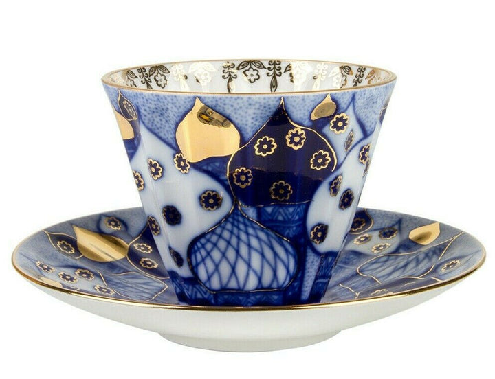Chimes Teacup w/ Saucer by Imperial Porcelain Russian Lomonosov LFZ IFZ