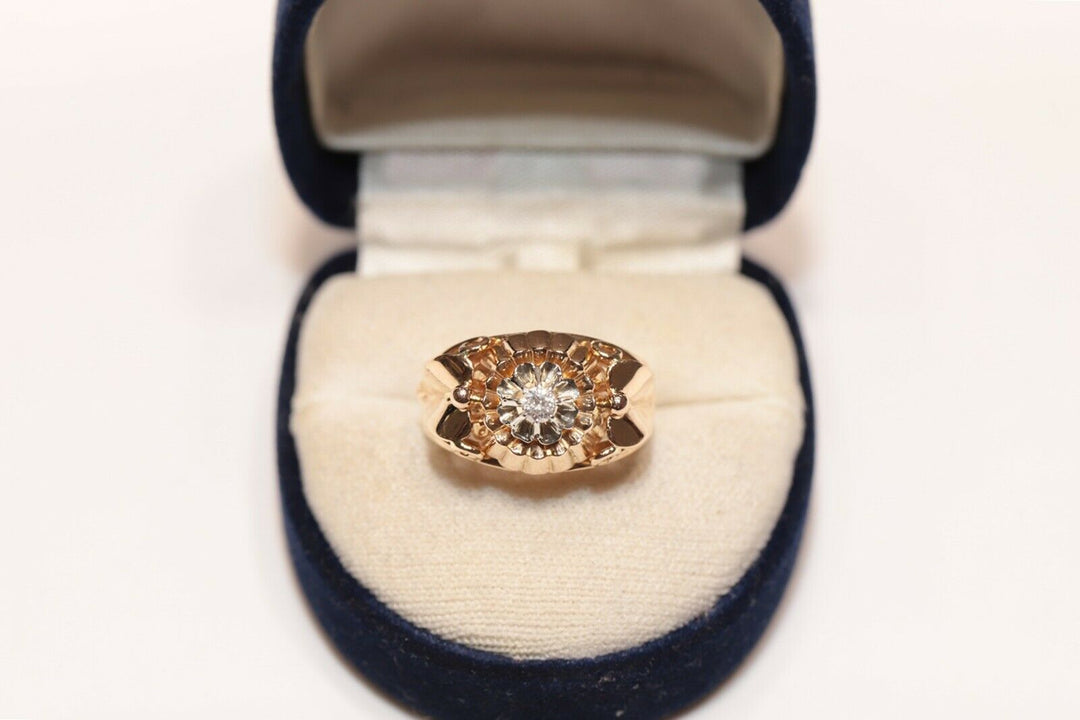 アンティーク オリジナル 18K ナチュラルダイヤモンドのヴィクトリアンリング