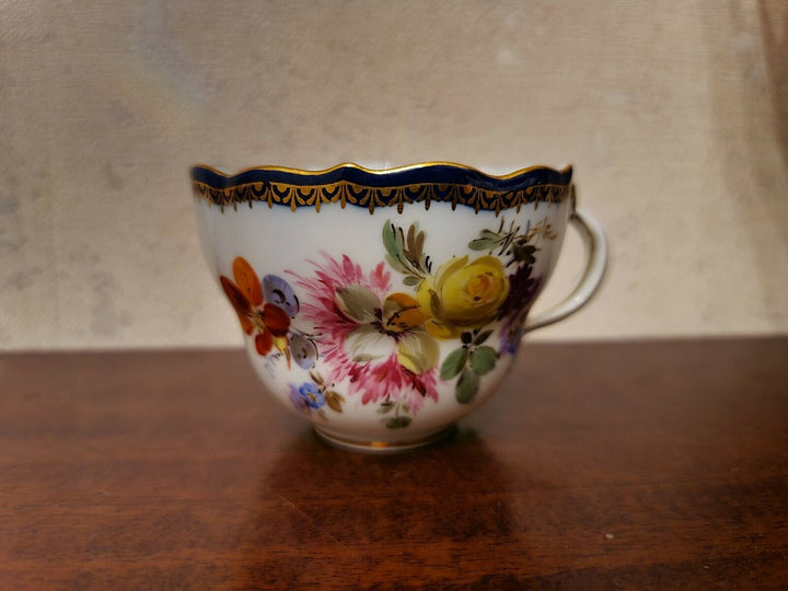 マイセン(Meissen)、A-カンテ、プレート＋カップ＆ソーサーセット1級品