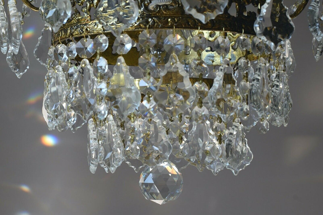 Rare Antique Style French Lamp Crystal Chandelier Home Living Interior Lighting