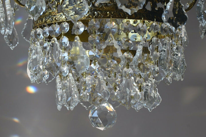 Rare Antique Style French Lamp Crystal Chandelier Home Living Interior Lighting