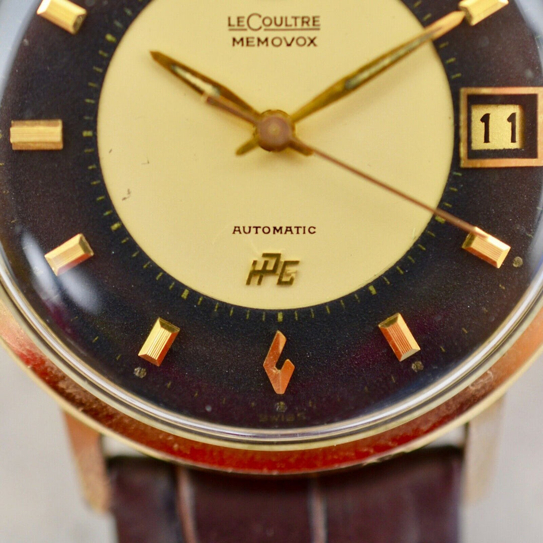 1960年 ヴィンテージ ジャガー・ルクルト・メモボックス 自動巻き HPG 腕時計 14Kゴールド  商品パッケージ・ブックレット付き
