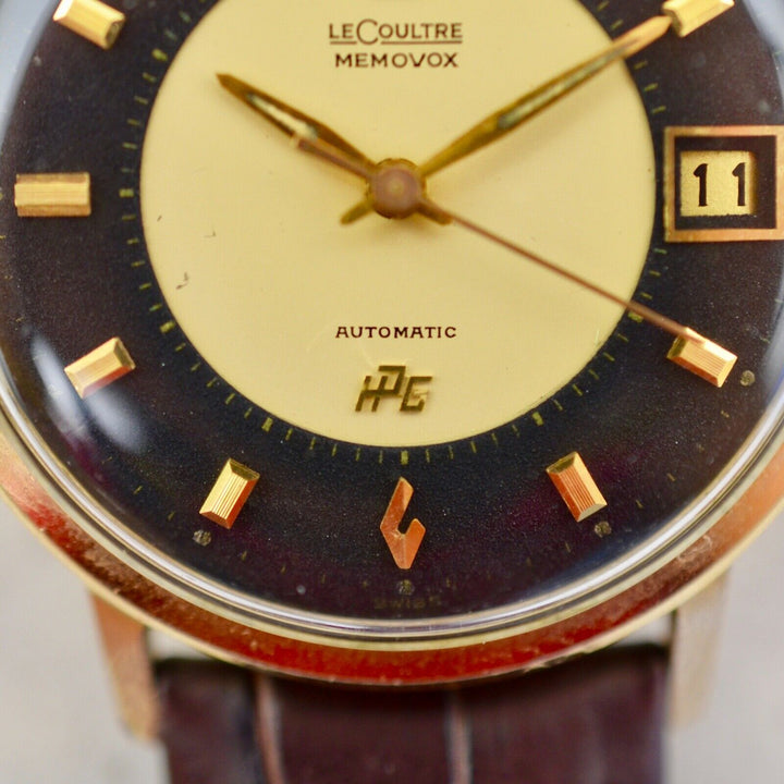 1960年 ヴィンテージ ジャガー・ルクルト・メモボックス 自動巻き HPG 腕時計 14Kゴールド  商品パッケージ・ブックレット付き