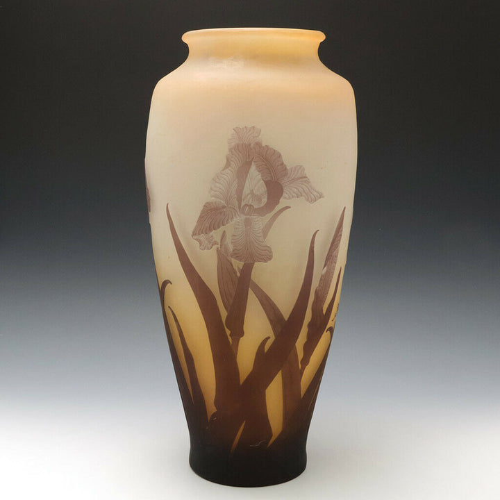 A Very Tall Galle Cameo Glass Vase c1910