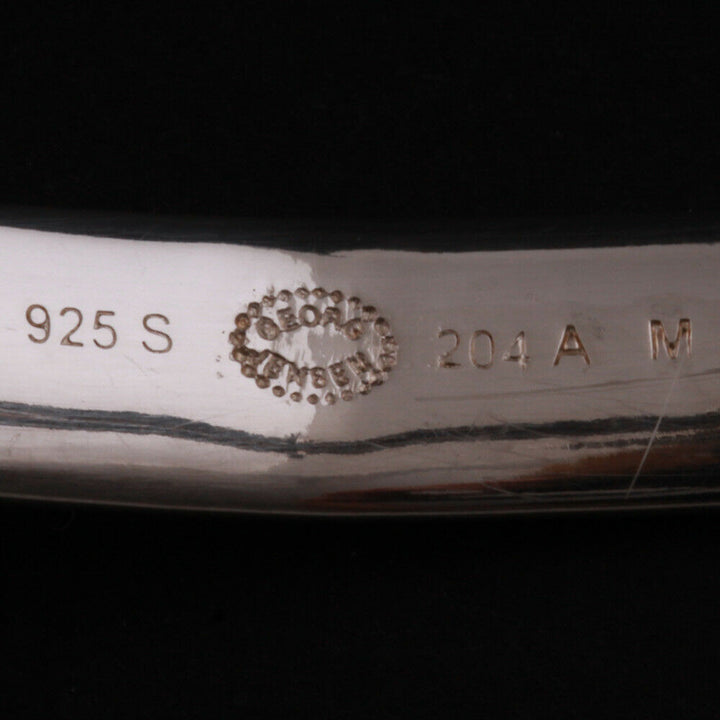 Georg Jensen Sterling Bangle # 204A. Wide. TORUN. Vivianna Torun. Medium 3531289