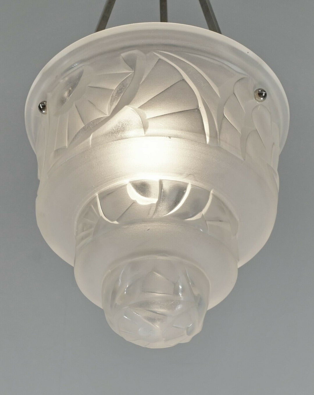HUBENS & DEGUE : FRENCH ART DECO PENDANT CHANDELIER ....... 1930 lamp muller era