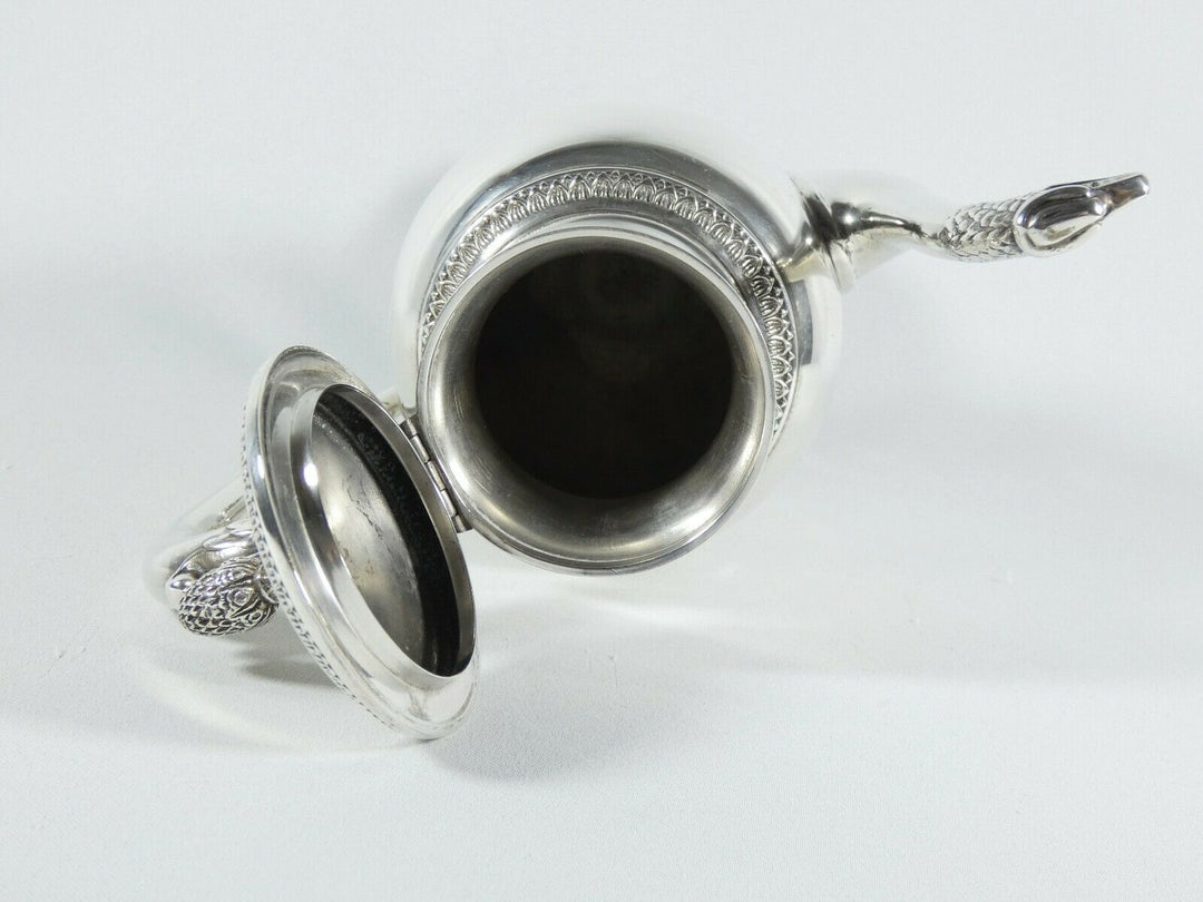 アンティークアール・デコ、イタリアン・シルバー800ティーポット、1940年頃