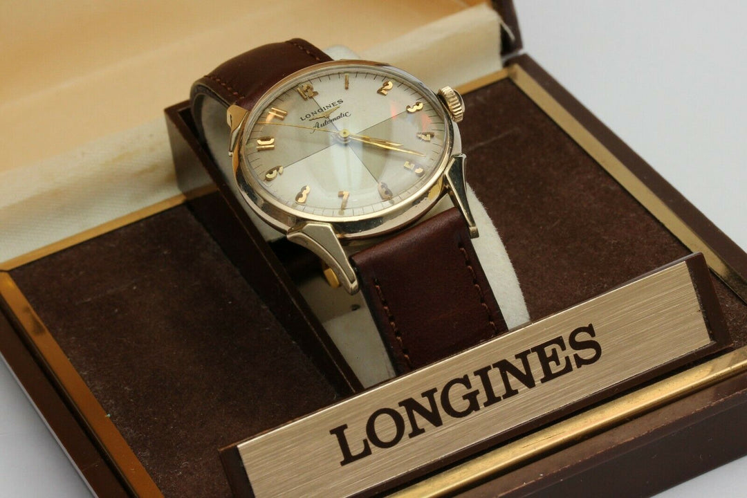 1957年製　10K　ロンジン  ツートンゼファーダイヤル 自動巻きヴィンテージ腕時計 19AS
